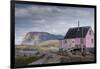 Greenland, Itilleq. Worn pink house.-Inger Hogstrom-Framed Photographic Print