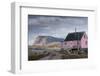 Greenland, Itilleq. Worn pink house.-Inger Hogstrom-Framed Photographic Print