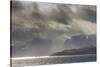 Greenland, Kangerlussuaq. Low clouds over the fjord.-Inger Hogstrom-Stretched Canvas