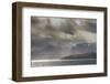 Greenland, Kangerlussuaq. Low clouds over the fjord.-Inger Hogstrom-Framed Photographic Print