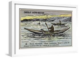 Greenland Kayak-null-Framed Giclee Print