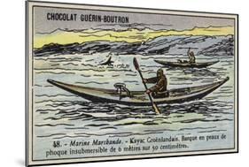 Greenland Kayak-null-Mounted Giclee Print