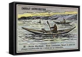 Greenland Kayak-null-Framed Stretched Canvas