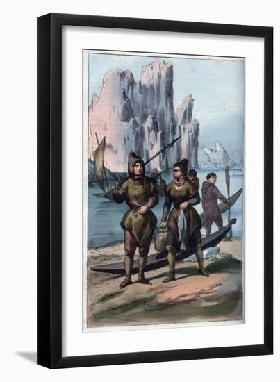 Greenland Men and Women Returning from Fishing-Stefano Bianchetti-Framed Giclee Print