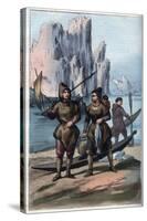 Greenland Men and Women Returning from Fishing-Stefano Bianchetti-Stretched Canvas