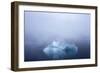 Greenland. Northeast Greenland National Park. Kong Oscar Fjord. Iceberg in dense fog.-Inger Hogstrom-Framed Photographic Print