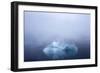 Greenland. Northeast Greenland National Park. Kong Oscar Fjord. Iceberg in dense fog.-Inger Hogstrom-Framed Photographic Print