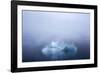 Greenland. Northeast Greenland National Park. Kong Oscar Fjord. Iceberg in dense fog.-Inger Hogstrom-Framed Photographic Print