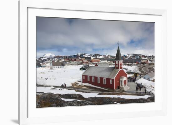 Greenland, Nuuk, Frelsers Kirche Church-Walter Bibikow-Framed Photographic Print