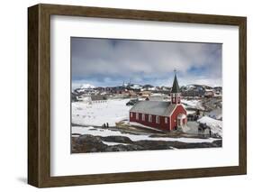 Greenland, Nuuk, Frelsers Kirche Church-Walter Bibikow-Framed Photographic Print