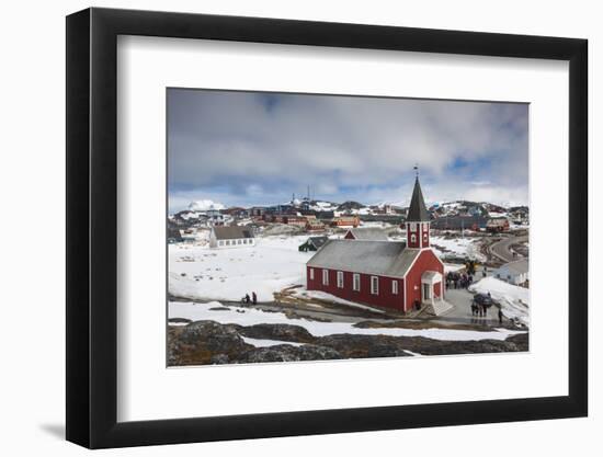 Greenland, Nuuk, Frelsers Kirche Church-Walter Bibikow-Framed Photographic Print