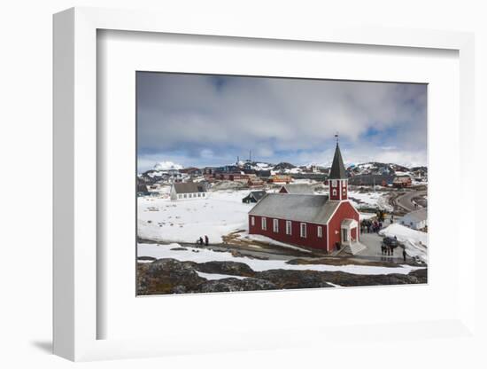 Greenland, Nuuk, Frelsers Kirche Church-Walter Bibikow-Framed Photographic Print