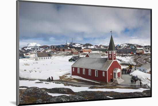 Greenland, Nuuk, Frelsers Kirche Church-Walter Bibikow-Mounted Photographic Print