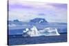 Greenland, Prinz Christian Sund fjord, Kujalleq, Iceberg and mountains at sunrise-Miva Stock-Stretched Canvas