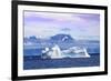 Greenland, Prinz Christian Sund fjord, Kujalleq, Iceberg and mountains at sunrise-Miva Stock-Framed Photographic Print