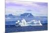 Greenland, Prinz Christian Sund fjord, Kujalleq, Iceberg and mountains at sunrise-Miva Stock-Mounted Photographic Print