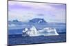 Greenland, Prinz Christian Sund fjord, Kujalleq, Iceberg and mountains at sunrise-Miva Stock-Mounted Photographic Print