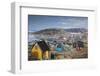 Greenland, Qaqortoq, Elevated Town View-Walter Bibikow-Framed Photographic Print