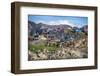 Greenland, Qeqertarsuaq. Godhavn village harbor, Disko Island, colorful houses-Miva Stock-Framed Photographic Print