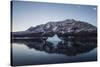 Greenland. Scoresby Sund. Gasefjord, icebergs and calm water.-Inger Hogstrom-Stretched Canvas