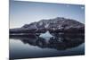 Greenland. Scoresby Sund. Gasefjord, icebergs and calm water.-Inger Hogstrom-Mounted Photographic Print
