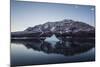 Greenland. Scoresby Sund. Gasefjord, icebergs and calm water.-Inger Hogstrom-Mounted Photographic Print