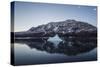 Greenland. Scoresby Sund. Gasefjord, icebergs and calm water.-Inger Hogstrom-Stretched Canvas