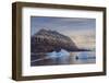 Greenland. Scoresby Sund. Icebergs and deeply eroded mountains.-Inger Hogstrom-Framed Photographic Print