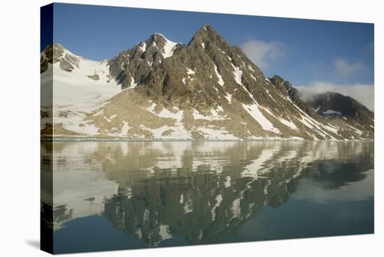 Greenland Sea, Norway, Spitsbergen, Fuglefjorden. Glacial Landscape-Steve Kazlowski-Stretched Canvas