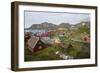 Greenland. Sisimiut. History museum from above.-Inger Hogstrom-Framed Photographic Print