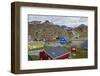 Greenland. Sisimiut. Quaint and colorful Sisimiut.-Inger Hogstrom-Framed Photographic Print