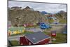 Greenland. Sisimiut. Quaint and colorful Sisimiut.-Inger Hogstrom-Mounted Photographic Print