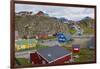 Greenland. Sisimiut. Quaint and colorful Sisimiut.-Inger Hogstrom-Framed Photographic Print