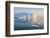 Greenland. the Biggest Glacier on a Planet Jakobshavn. Huge Icebergs of Different Forms in the Gulf-Denis Burdin-Framed Photographic Print