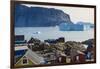 Greenland. Uummannaq. Colorful houses dot the rocky landscape.-Inger Hogstrom-Framed Photographic Print