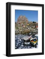 Greenland. Uummannaq. Ice fills the harbor.-Inger Hogstrom-Framed Photographic Print