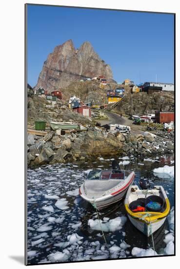 Greenland. Uummannaq. Ice fills the harbor.-Inger Hogstrom-Mounted Photographic Print