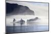 Greenland, Uummannaq. Morning fog envelopes Icebergs Uummannaq Fjord Bay-Miva Stock-Mounted Photographic Print