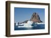 Greenland. Uummannaq. Uummannaq mountain and iceberg.-Inger Hogstrom-Framed Photographic Print