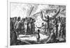 Greenlanders Singing Combat, C. 1800-T. Clerk-Framed Art Print