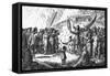 Greenlanders Singing Combat, C. 1800-T. Clerk-Framed Stretched Canvas