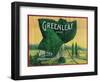 Greenleaf Lemon Label - Whittier, CA-Lantern Press-Framed Art Print