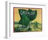 Greenleaf Lemon Label - Whittier, CA-Lantern Press-Framed Art Print