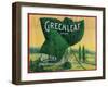 Greenleaf Lemon Label - Whittier, CA-Lantern Press-Framed Art Print