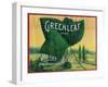 Greenleaf Lemon Label - Whittier, CA-Lantern Press-Framed Art Print