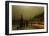 Greenock Dock by Moonlight-Grimshaw-Framed Giclee Print