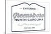 Greensboro, North Carolina - Now Entering (Blue)-Lantern Press-Stretched Canvas