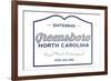 Greensboro, North Carolina - Now Entering (Blue)-Lantern Press-Framed Art Print