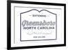 Greensboro, North Carolina - Now Entering (Blue)-Lantern Press-Framed Art Print