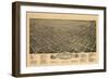 Greensboro, North Carolina - Panoramic Map-Lantern Press-Framed Art Print